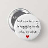 Smear: Hand over het hart. Ronde Button 5,7 Cm (Voorkant /achterkant)