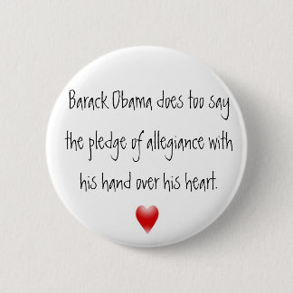 Smear: Hand over het hart. Ronde Button 5,7 Cm