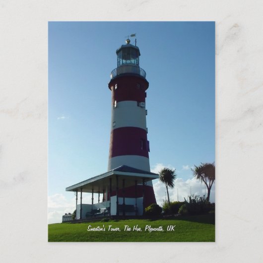 Smeaton's toren, briefkaart van Plymouth Hoe (Voorkant)