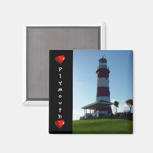 Smeaton's toren, Plymouth Hoe Magneet (Voorkant / Achterkant)