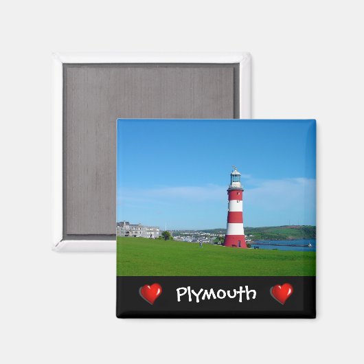 Smeaton's toren, Plymouth Hoe Magneet (Voorkant / Achterkant)