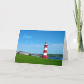 Smeaton's Tower, Plymouth Hoe birthday card Kaart (Voorkant)