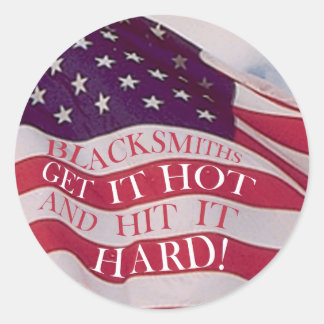 smeden krijgen het warm ronde sticker