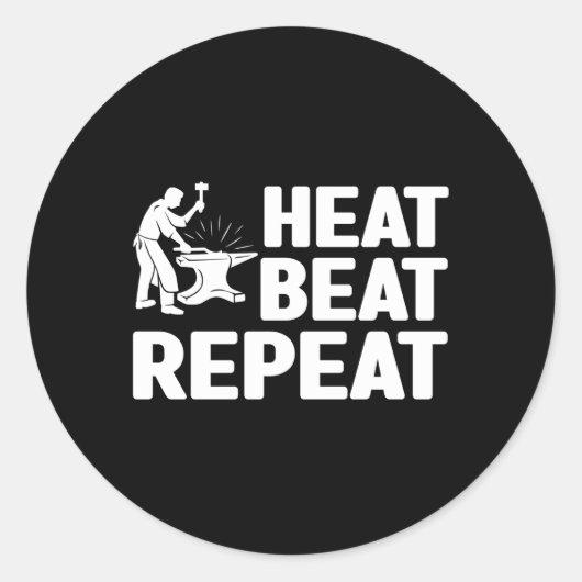 smeden smeden metaalsmid metaalwerker bla ronde sticker (Voorkant)
