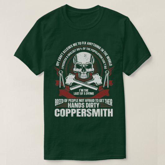 Smeden van Metalworking Blacksmith Coppersmith T 2 T-shirt (Design voorkant)