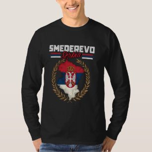 Smederevo Servië Reizen Servische Vlag Kaart Srbij T-shirt
