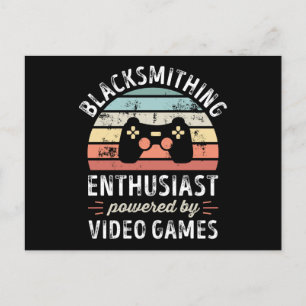 Smederij-enthousiast aangedreven door Videogames Briefkaart