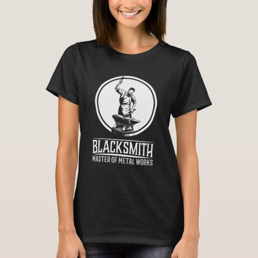 Smederij Meester I Smit Amboss Ambachtsman T-shirt (Voorkant)