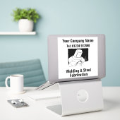 Smederij of lasbedrijf sticker (Laptop op bureau)