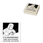Smederij of plaatwerker rubberstempel (Gestempeld)