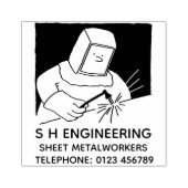 Smederij of plaatwerker rubberstempel (Afrduk)