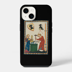 Smederij smeedt helm Middeleeuwse kunst iPhone 14 Hoesje