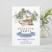 Smeedfeest Winter Sneeuwbergen Verjaardag Kaart (Staand voorkant)