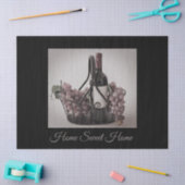 Smeedijzeren mand van wijn & druiven tissuepapier (Craft)