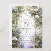  smeedijzeren poort tuin bruiloft kaart (Voorkant)