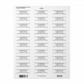 SMEEDIJZEREN STAVEN ADRES ETIKET (Full Sheet)