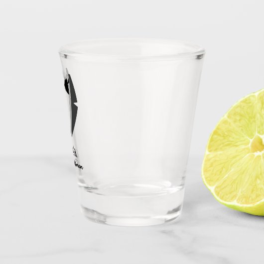 Smeer de beste man uit de wereld shot glas (Rechts)