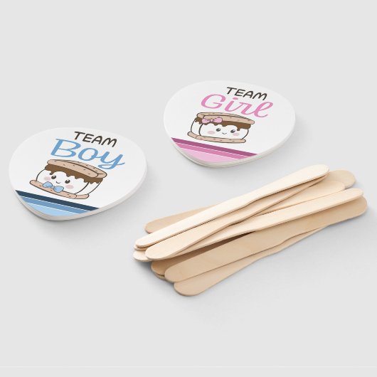 S'meer gender onthullen stempeddel handwaaier (Niet-gemonteerd)