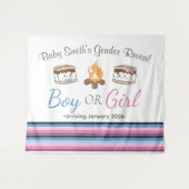 S'meer Geslacht onthullen achtergrond Wandkleed (Voorkant (horizontaal))