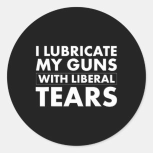 Smeer pistool Liberale Tranen Grappig Republikeins Ronde Sticker