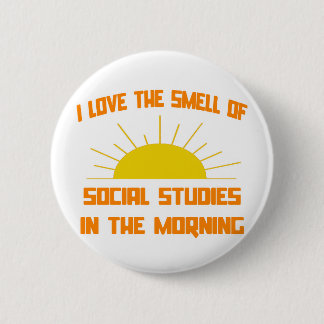 Smeer van sociale studies in de ochtend ronde button 5,7 cm