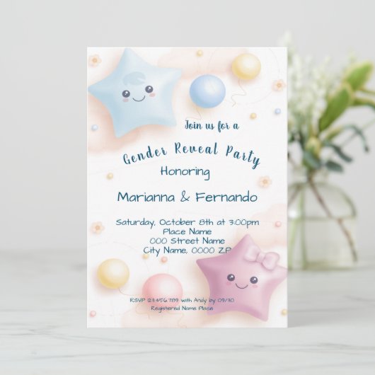 Smeerkleurige sterren Geslacht Kaart (Staand voorkant)