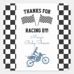 Smeerpoets Baby Shower Favor Vierkante Sticker