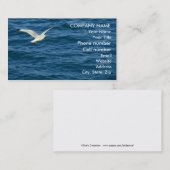 Smeeuw in de lucht boven water visitekaartje (Voorkant / Achterkant)