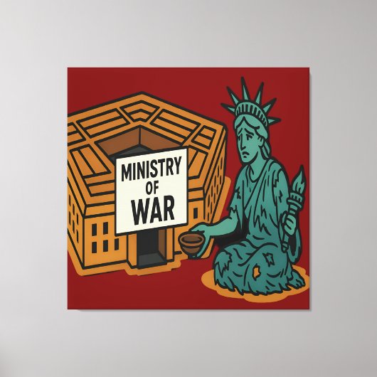 Smeken om vrede: vrijheid voor de minister canvas afdruk (Voorkant)