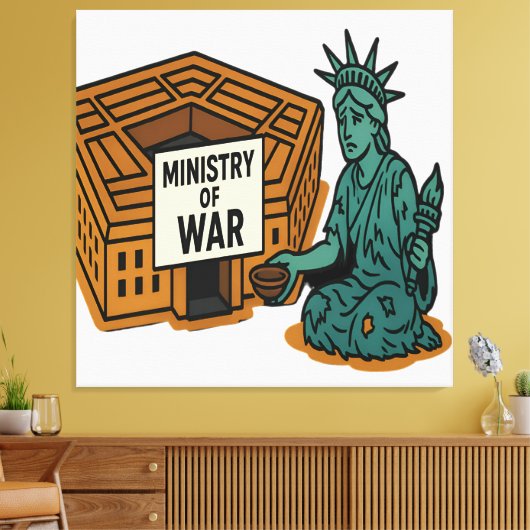 Smeken om vrede: vrijheid voor de minister canvas afdruk (Insitu (Woonkamer))