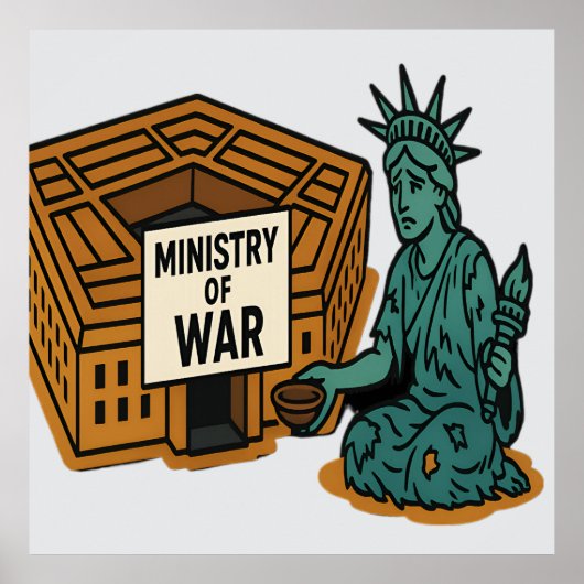 Smeken om vrede: vrijheid voor de minister poster (Voorkant)