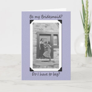 Smeken voor bruidsmeisje kaart
