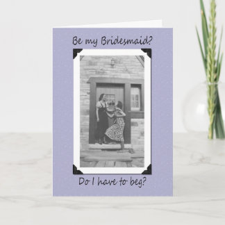 Smeken voor bruidsmeisje kaart