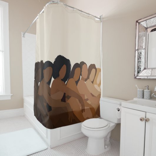 Smelande damesdouchergordijn douchegordijn (In situ)