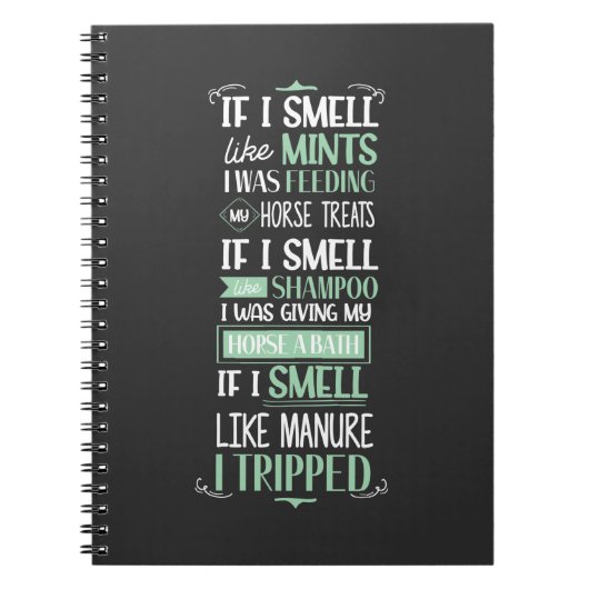 Smell Like Horseback Riding Equestrian Humor Notitieboek (Voorkant)