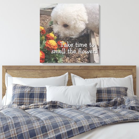 Smell the Flowers  Canvas Afdruk (Insitu (Slaapkamer))