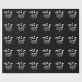 Smell Ya Later Funny Skunk Pun Dark BG Cadeaupapier (Vlak)