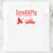 SMELLAPIG RADAR SYSTEMEN grappig sarcastisch Ovale Sticker (Tas)