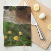 Smelling Spring Groundhog Theedoek (Quarter Fold)