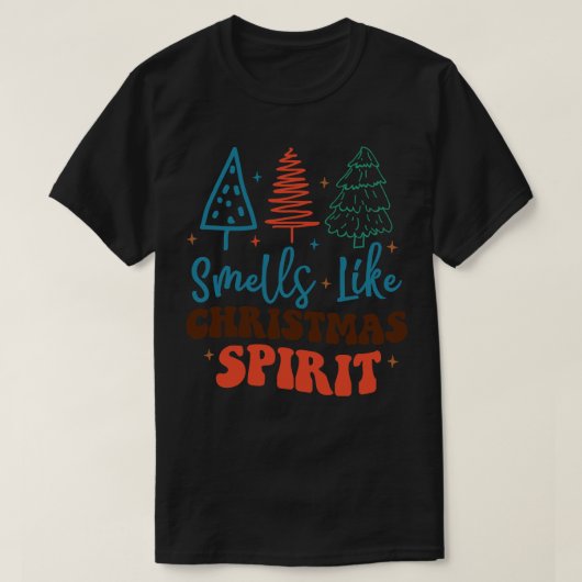 Smells als kerstgeest t-shirt (Design voorkant)