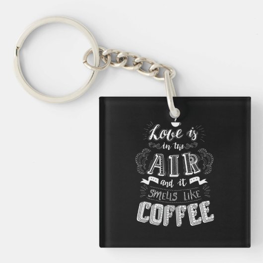 Smells als koffie sleutelhanger (Voorkant)
