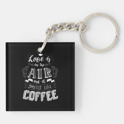 Smells als koffie sleutelhanger (Achterkant)