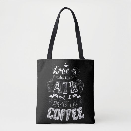 Smells als koffie tote bag (Voorkant)