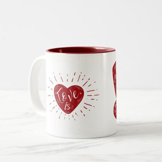 Smells als koffie tweekleurige koffiemok (Voorkant links)
