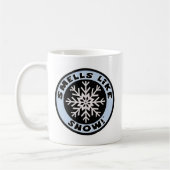 Smells als sneeuw! koffiemok (Links)
