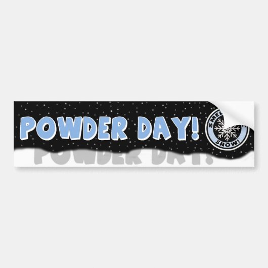 Smells als sneeuw! Powder Day Bumpersticker (Voorkant)