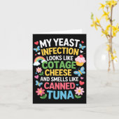 Smells Like Canned Tuna Inappropriate Humor Saying Kaart (Gele Bloem)