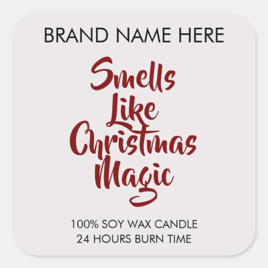 Smells Like Christmas Magic Candle Labels (Voorkant)