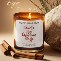 Smells Like Christmas Magic Candle Labels