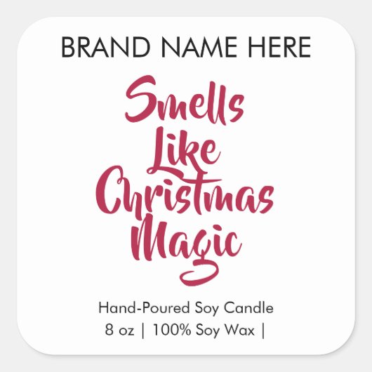 Smells Like Christmas Magic | Modern Candle Labels (Voorkant)